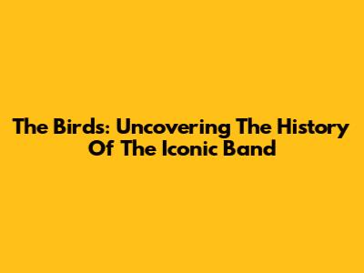 The Birds: Uncovering The History Of The Iconic Band