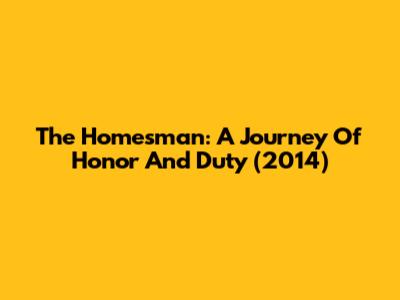 The Homesman: A Journey Of Honor And Duty (2014)