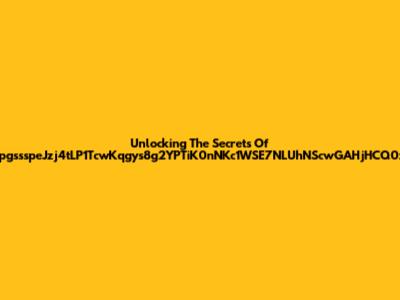 Unlocking The Secrets Of ZpgssspeJzj4tLP1TcwKqgys8g2YPTiK0nNKc1WSE7NLUhNScwGAHjHCQ0zs