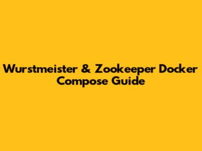 Wurstmeister & Zookeeper Docker Compose Guide