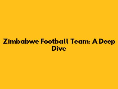 Zimbabwe Football Team: A Deep Dive